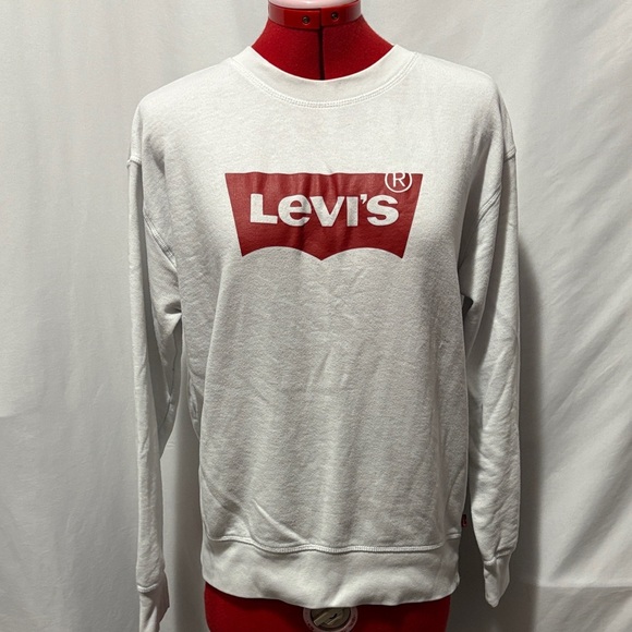 Levi's Tops - Levi's White Sweatshirt with Red Logo MM86